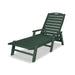 Picture Nautical Chaise Lounge W/ Arms in Green