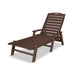 Picture Nautical Chaise Lounge W/ Arms in Mahogany