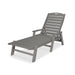 Picture Nautical Chaise Lounge W/ Arms in Slate Grey