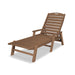 Picture Nautical Chaise Lounge W/ Arms in Teak