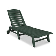 Picture Nautical Chaise Lounge W/ Wheels in Green