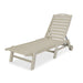 Picture Nautical Chaise Lounge W/ Wheels in Sand