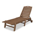 Picture Nautical Chaise Lounge W/ Wheels in Teak