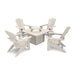 Picture of Nautical Curveback Adirondack 5 Piece Conversation Fire Group in Sand