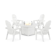 Picture of Vineyard Curveback Adirondack 4 Piece Conversation Fire Group in White