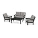 Picture of Vineyard 4 Piece Deep Seating Set in Black