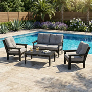 Picture of Vineyard 4 Piece Deep Seating Set in Black