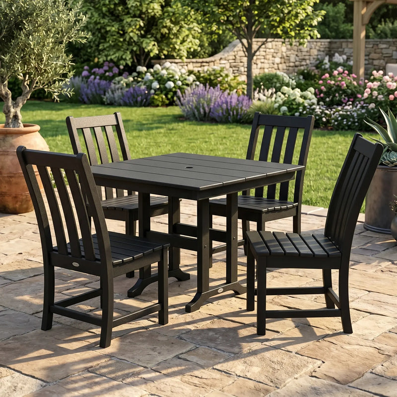 Vineyard 5 Piece Side Chair Farmhouse Dining Set - The Great Escape
