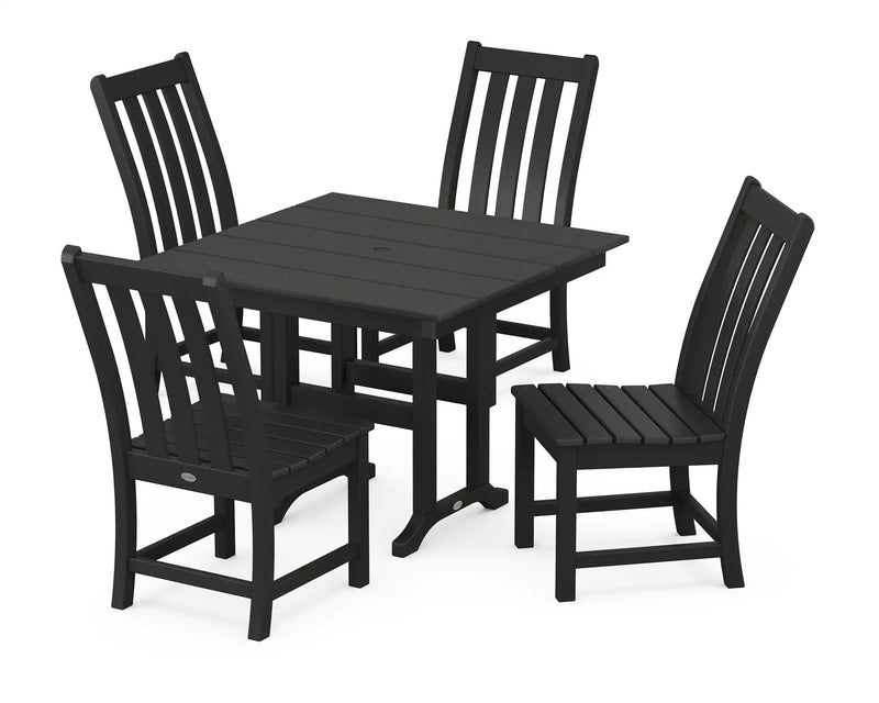 Vineyard 5 Piece Side Chair Farmhouse Dining Set - The Great Escape
