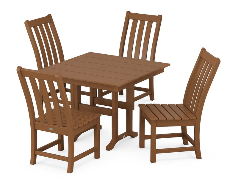 Vineyard 5 Piece Side Chair Farmhouse Dining Set - The Great Escape