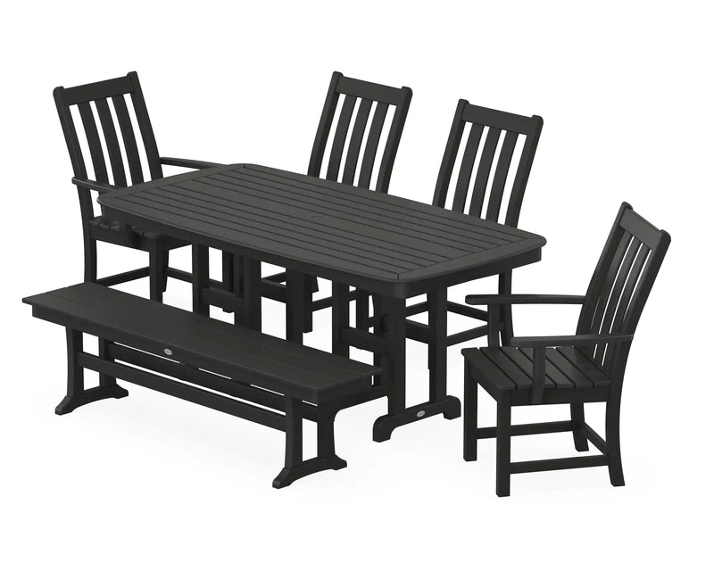 Vineyard 6 Piece Dining Set W/ Bench - The Great Escape