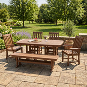 Vineyard 6 Piece Dining Set W/ Bench - The Great Escape
