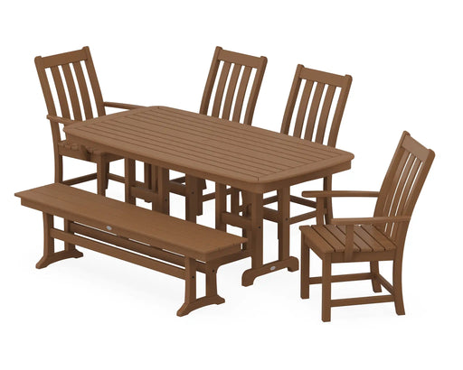 Vineyard 6 Piece Dining Set W/ Bench - The Great Escape