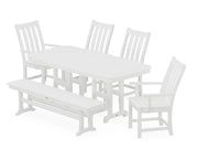 Vineyard 6 Piece Dining Set W/ Bench - The Great Escape