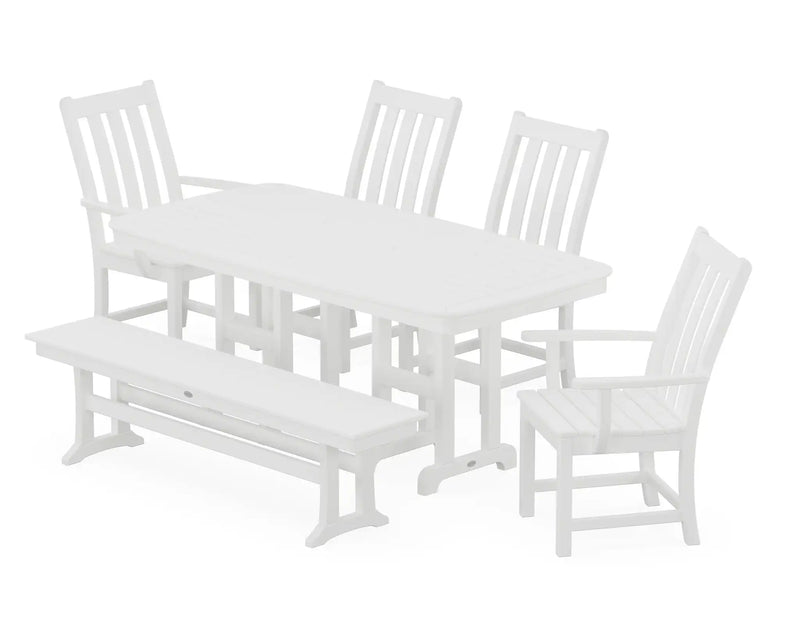 Vineyard 6 Piece Dining Set W/ Bench - The Great Escape