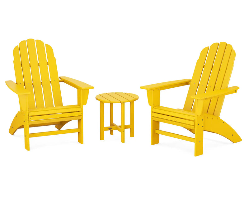 Vineyard 3 Piece Curveback Adirondack Set - The Great Escape