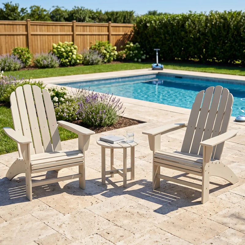 Vineyard 3 Piece Curveback Adirondack Set - The Great Escape