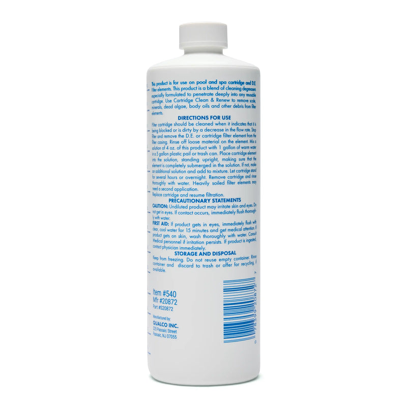 WATER TRENDS Cartridge Clean and Renew 1 Quart The Great Escape