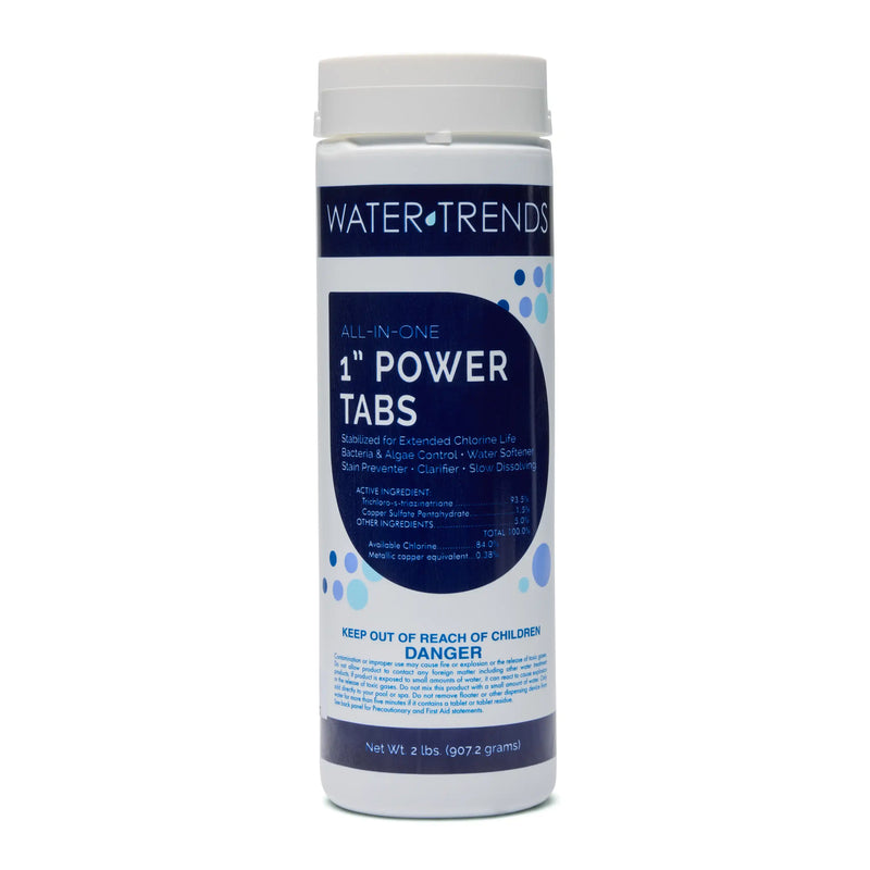 WATER TRENDS 1 inch All in One Power Tablets 2 lb Container and Tabs The Great Escape