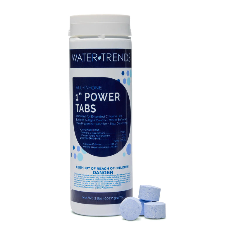 WATER TRENDS 1 inch All in One Power Tablets 2 lb Container and Tabs The Great Escape