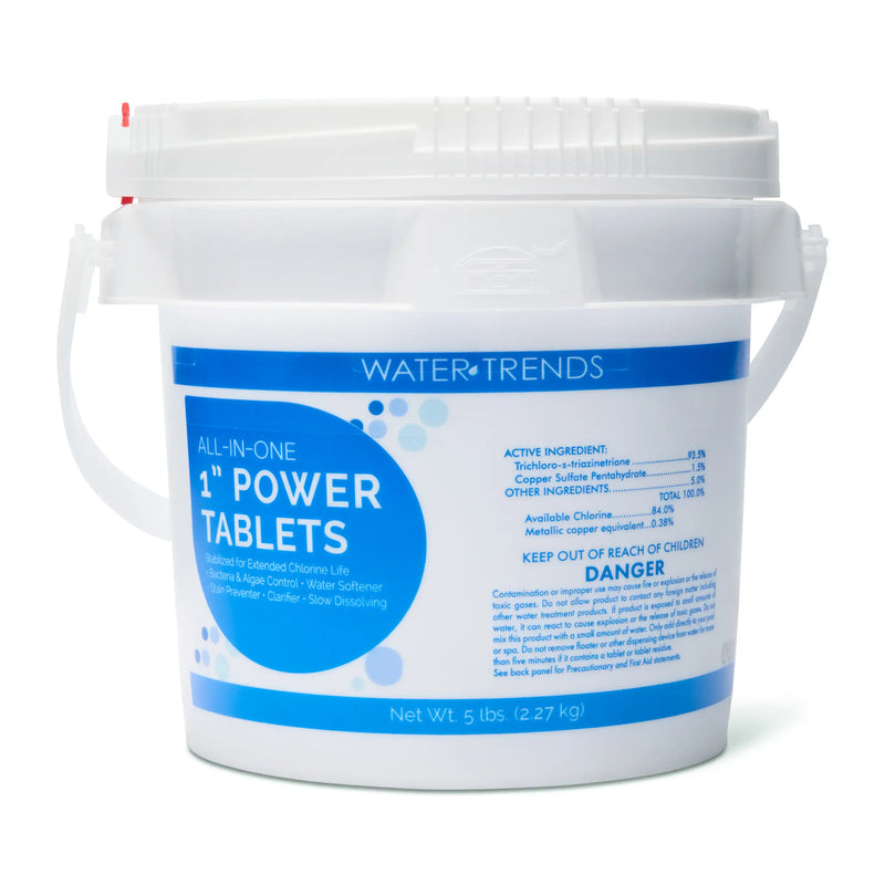 WATER TRENDS 1 inch All in One Power Tablets 5 lb Bucket The Great Escape