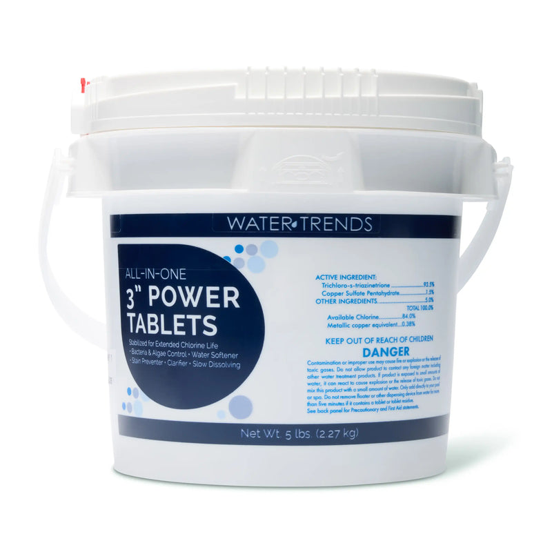 WATER TRENDS 3 inch All in One Power Tablets 5 lb Bucket The Great Escape