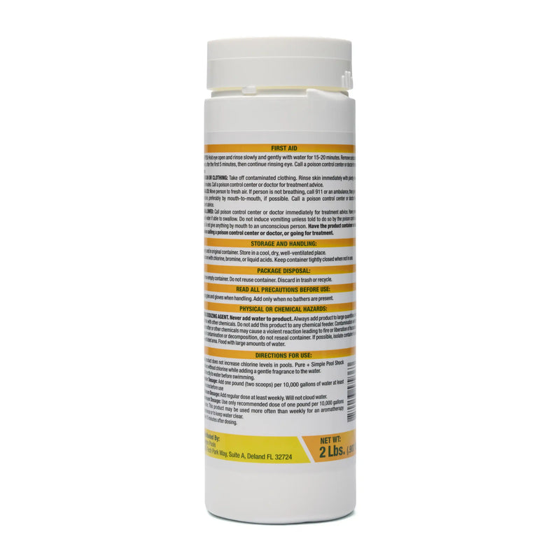 1 lb. Of WATER TRENDS Lemon Verbena Scented Pool Shock - The Great Escape