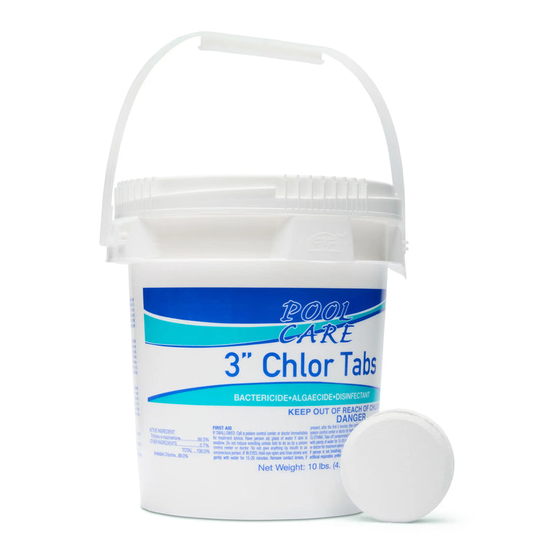 Pool Care 3 inch Chlorine Tabs 10 lb Bucket The Great Escape
