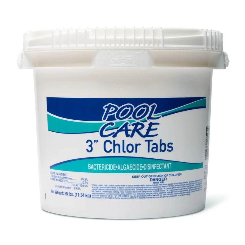 Pool Care 3 inch Chlorine Tabs 25 lb Bucket The Great Escape