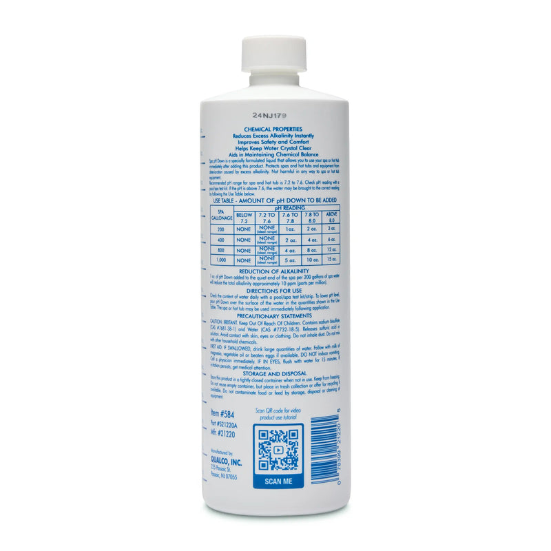 1 Quart Of WATER TRENDS Spa pH Down - The Great Escape