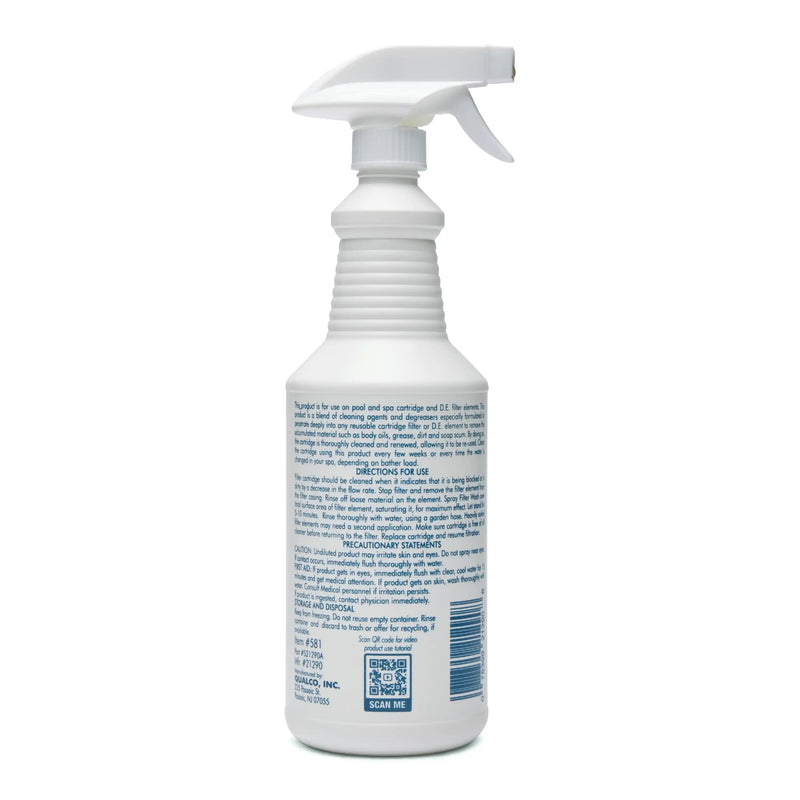 WATER TRENDS Spa Filter Wash 1 Quart Spray Bottle The Great Escape