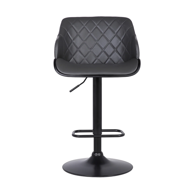 Ryan 26-30" Adjustable Stool - Black/Grey - The Great Escape