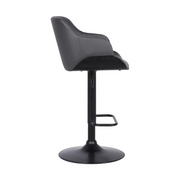Ryan 26-30" Adjustable Stool - Black/Grey - The Great Escape