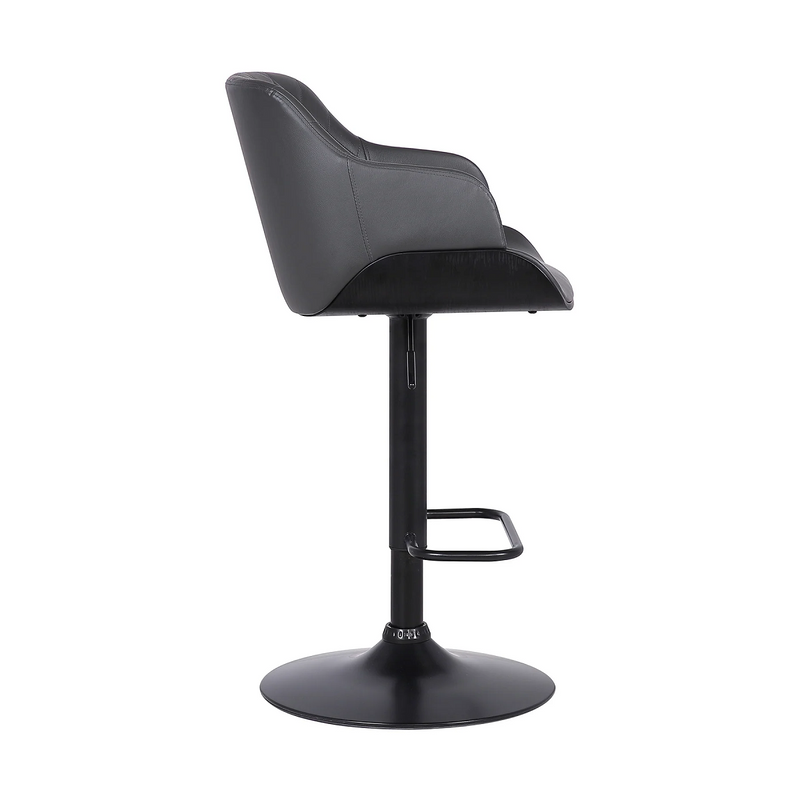Ryan 26-30" Adjustable Stool - Black/Grey - The Great Escape