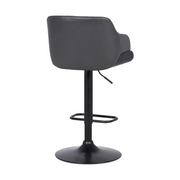 Ryan 26-30" Adjustable Stool - Black/Grey - The Great Escape