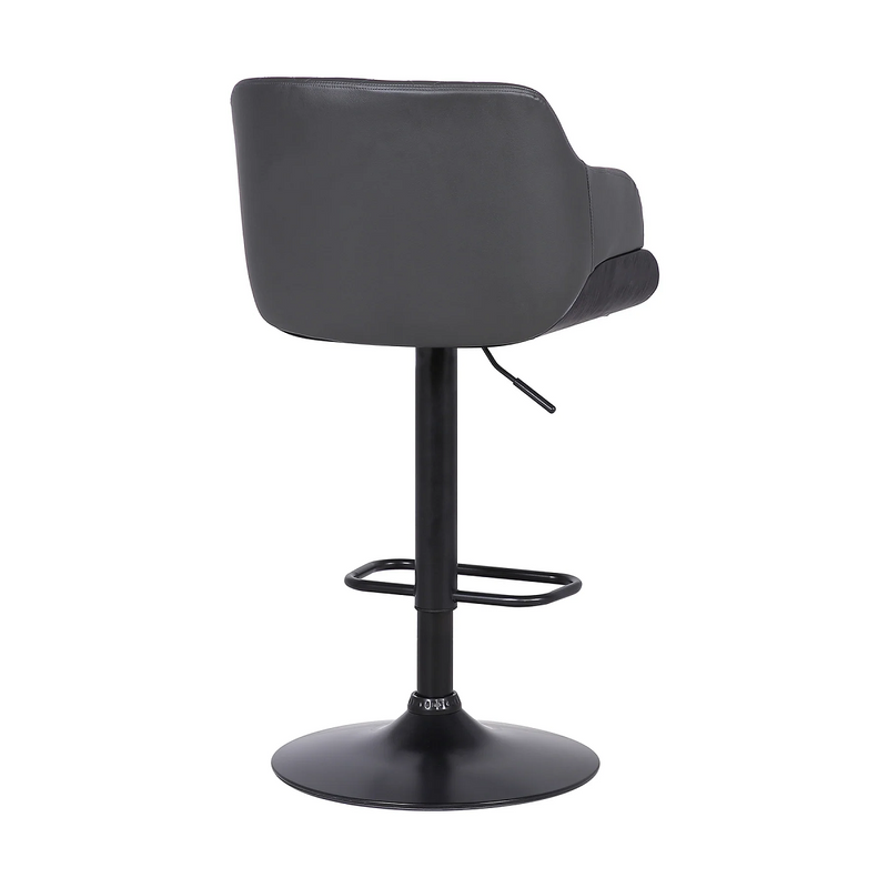 Ryan 26-30" Adjustable Stool - Black/Grey - The Great Escape