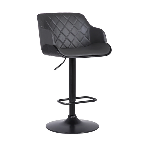 Ryan 26-30" Adjustable Stool - Black/Grey - The Great Escape