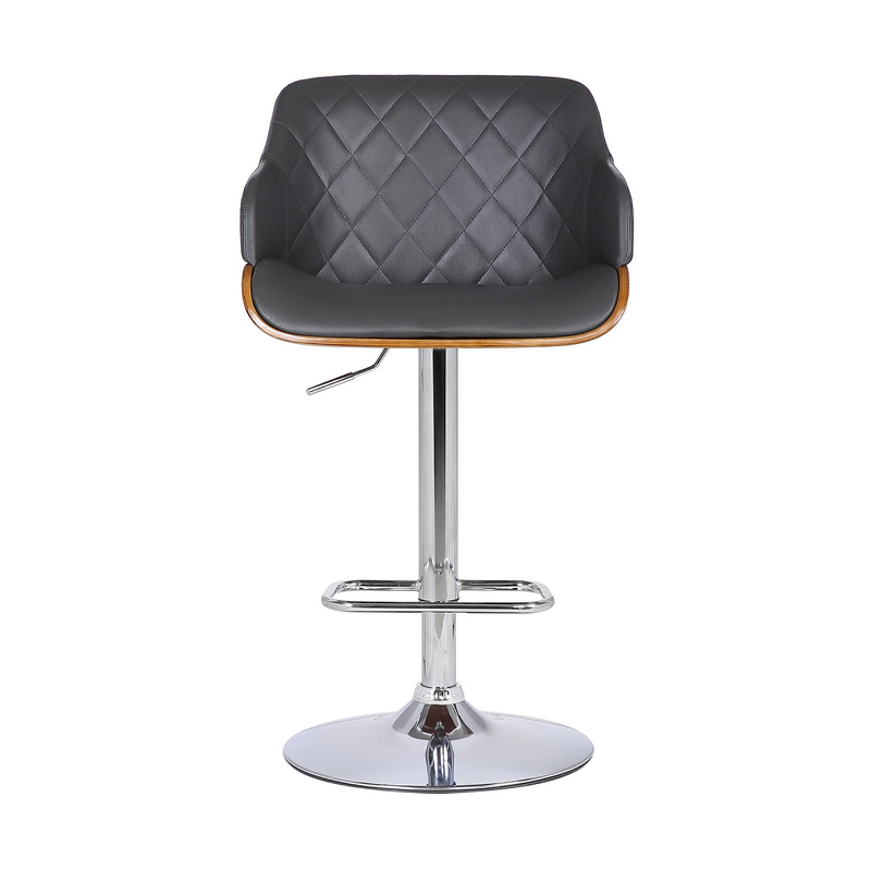 Ryan 26-30" Adjustable Stool - Chrome/Black - The Great Escape