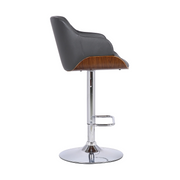 Ryan 26-30" Adjustable Stool - Chrome/Black - The Great Escape