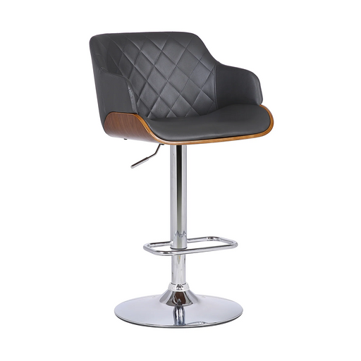 Ryan 26-30" Adjustable Stool - Chrome/Black - The Great Escape