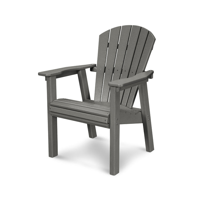 Photo Seashell Dining Adirondack Arm Chair in Slate Grey