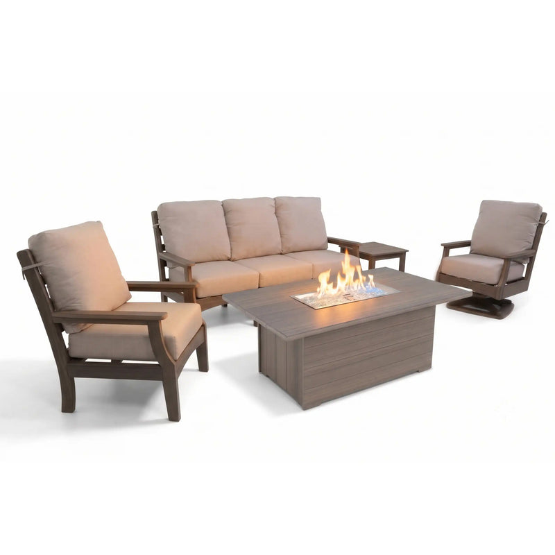 Manhattan 5 Piece Sofa Firepit Chat Group - The Great Escape