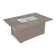 35"x53" Heathered Smoke Aura Fire Table W/ Wind Guard - The Great Escape