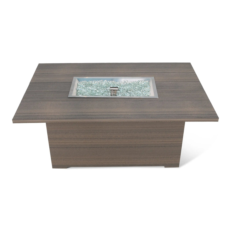 35"x53" Heathered Smoke Aura Fire Table W/ Wind Guard - The Great Escape