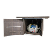 35"x53" Heathered Smoke Aura Fire Table W/ Wind Guard - The Great Escape