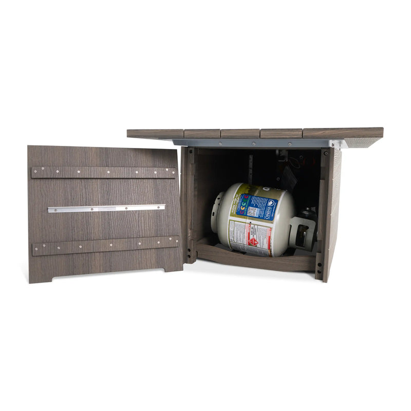 35"x53" Heathered Smoke Aura Fire Table W/ Wind Guard - The Great Escape