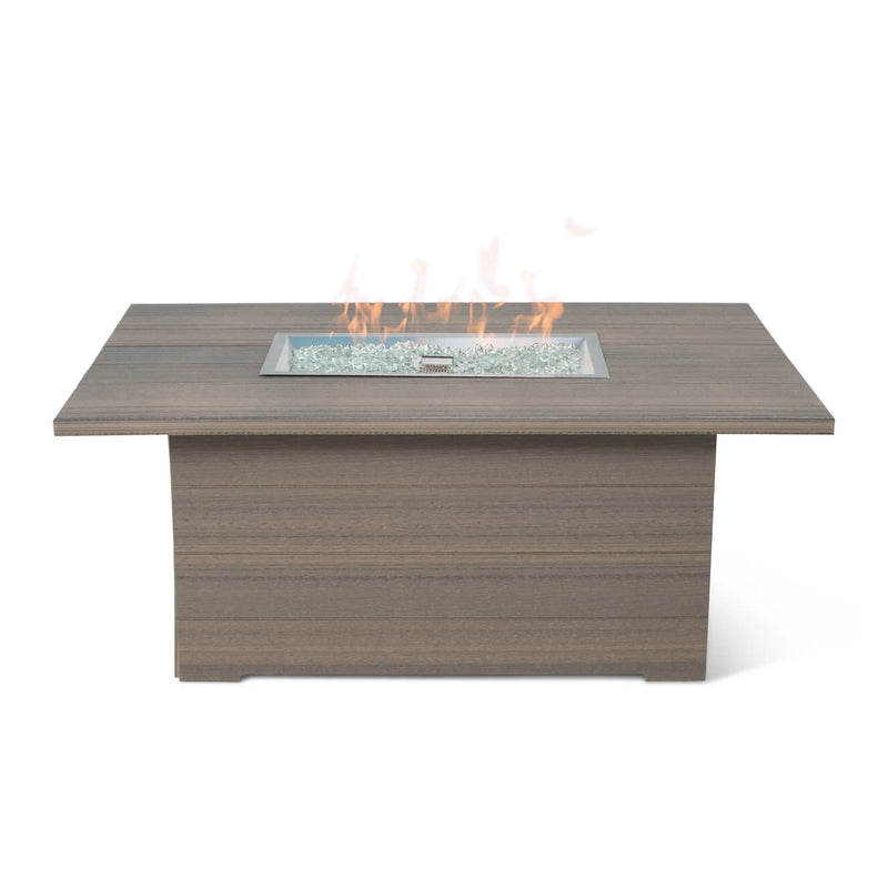 35"x53" Heathered Smoke Aura Fire Table W/ Wind Guard - The Great Escape