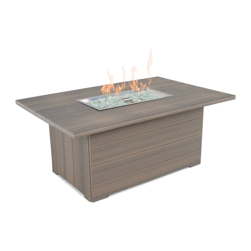35"x53" Heathered Smoke Aura Fire Table W/ Wind Guard - The Great Escape