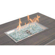 35"x53" Heathered Smoke Aura Fire Table W/ Wind Guard - The Great Escape