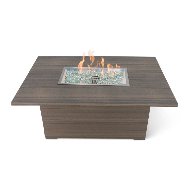35"x53" Heathered Smoke Aura Fire Table W/ Wind Guard - The Great Escape